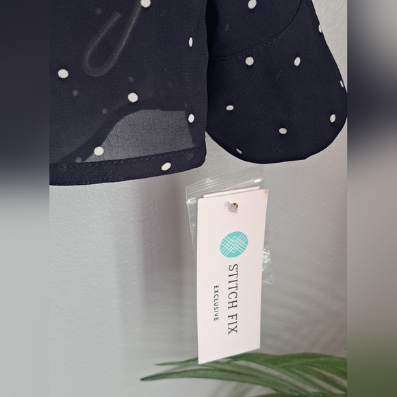 Sophie Rue Sheer Blouse Buttons, Polka Dots Sz Small #New - Picture 4 of 7